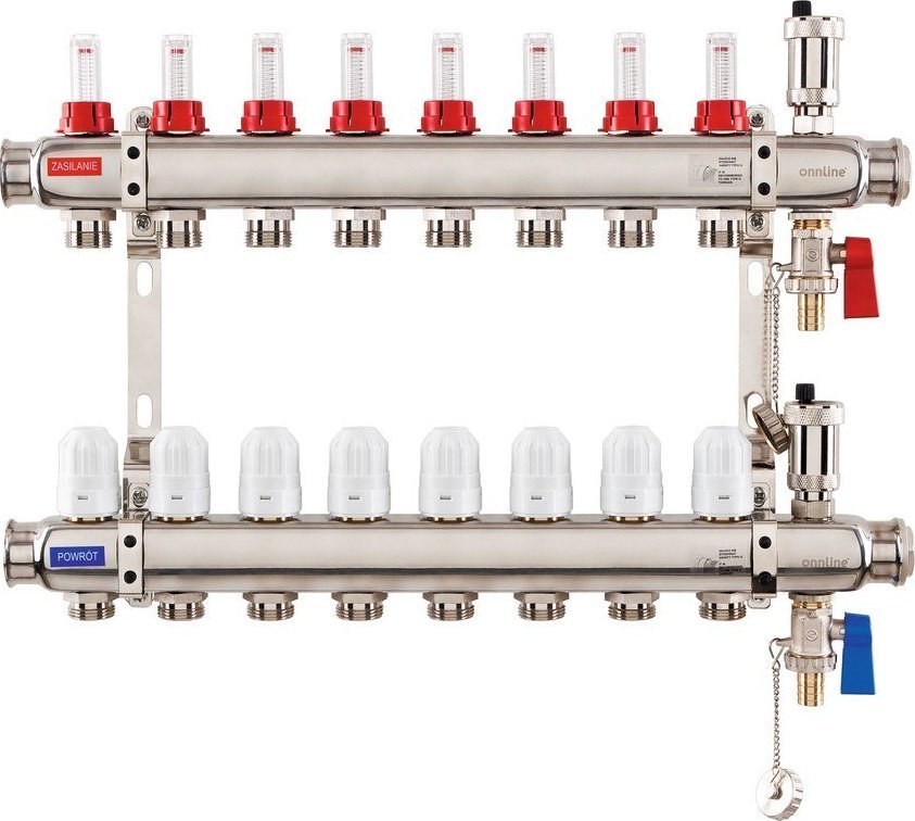 Onnline ROZDZIELACZ ONNLINE INOX 8 OBIEGÓW K5