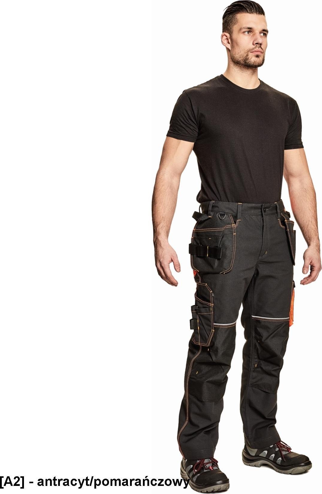 CERVA KNOXFIELD 320 - spodnie - antracyt/pomarańczowy 64