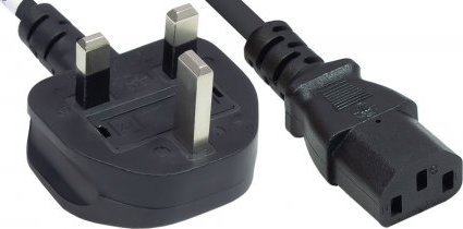 Kabel zasilający Manhattan MANHATTAN Stromkabel UK-Version, Schwarz, 1,8 m