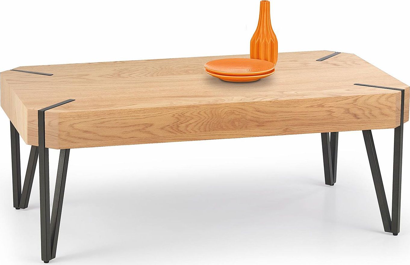 Profeos Ława w industrialnym stylu Lisa - dąb złoty