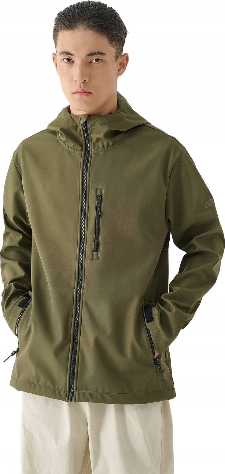 KURTKA MĘSKA SOFTSHELL KHAKI 4F M397 MEMBRANA NEODRY