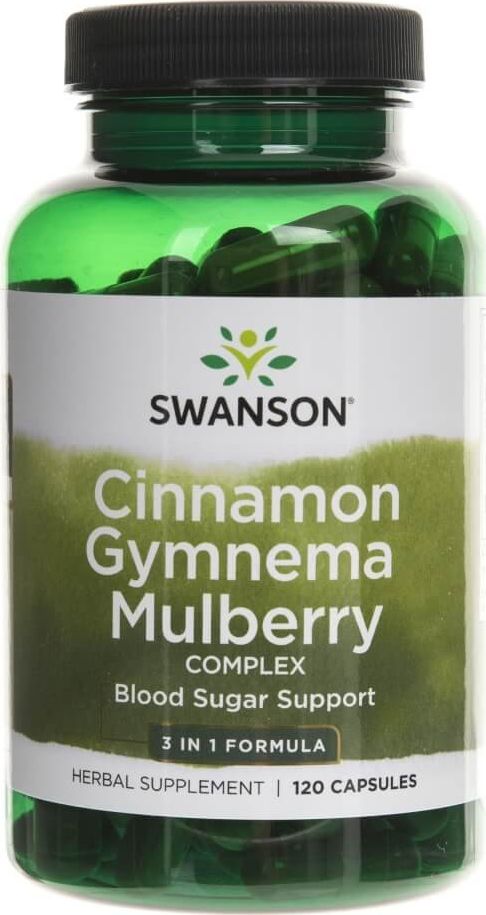 Swanson SWANSON_Cinamon Gymnema Mulberry suplement diety 120 kapsułek
