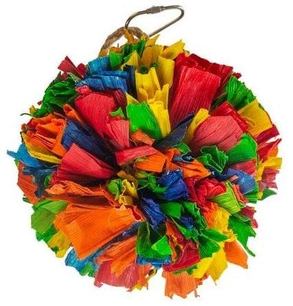 DUVO+ ZABAWKA DLA PTAKÓW KOLOROWY POMPON Z KUKURYDZY 12,7x7,6x7,6cm