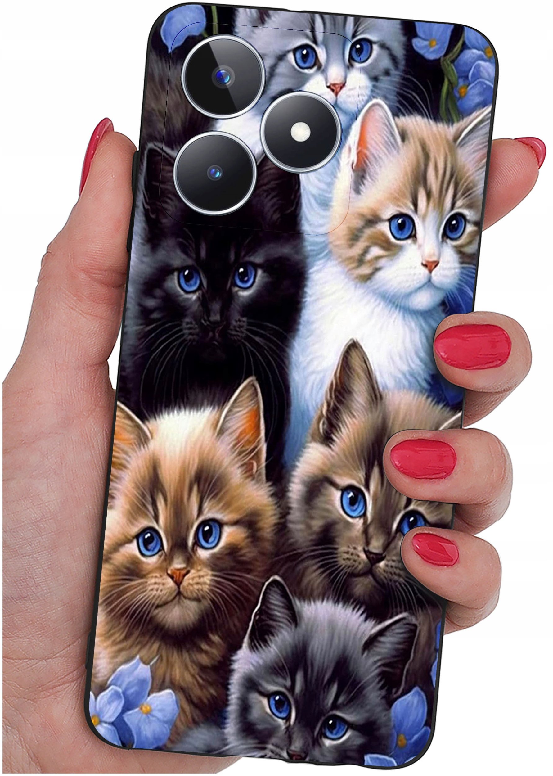 ETUI do Realme C51| C53 WZORY |SILIKONOWE MATT CASE + SZKŁO 9H