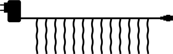 Konstsmide Sirius Home Top-Line, Light decoration chain, Black, Black, 100 lamp(s), LED, 3 W