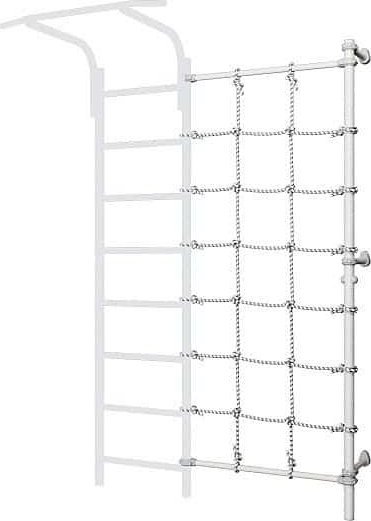 Małpiszon Słupek przyścienny z siatką do drabinki biały Kometa