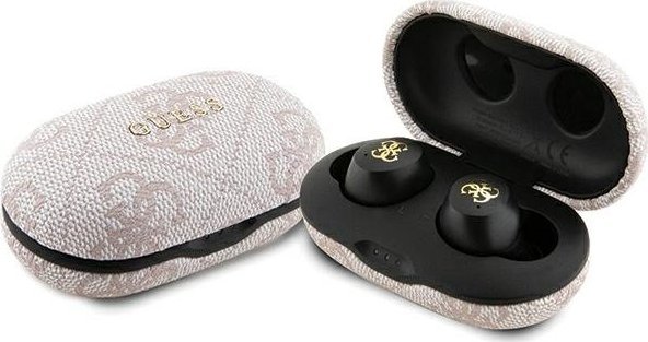 Słuchawki Guess Guess Słuchawki Bluetooth Gutwsp4Egp Tws + Stacja Dokująca Enc Różowy/Pink 4G Metal