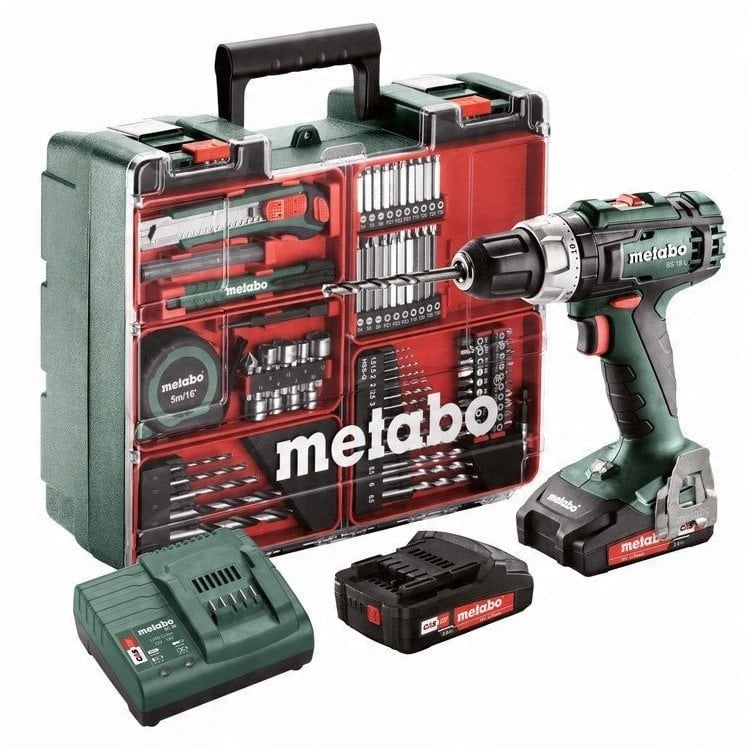 METABO.SCREWDRIVER BS 18 L 60/26Nm 2x2.0Ah + 74 ACC CASE