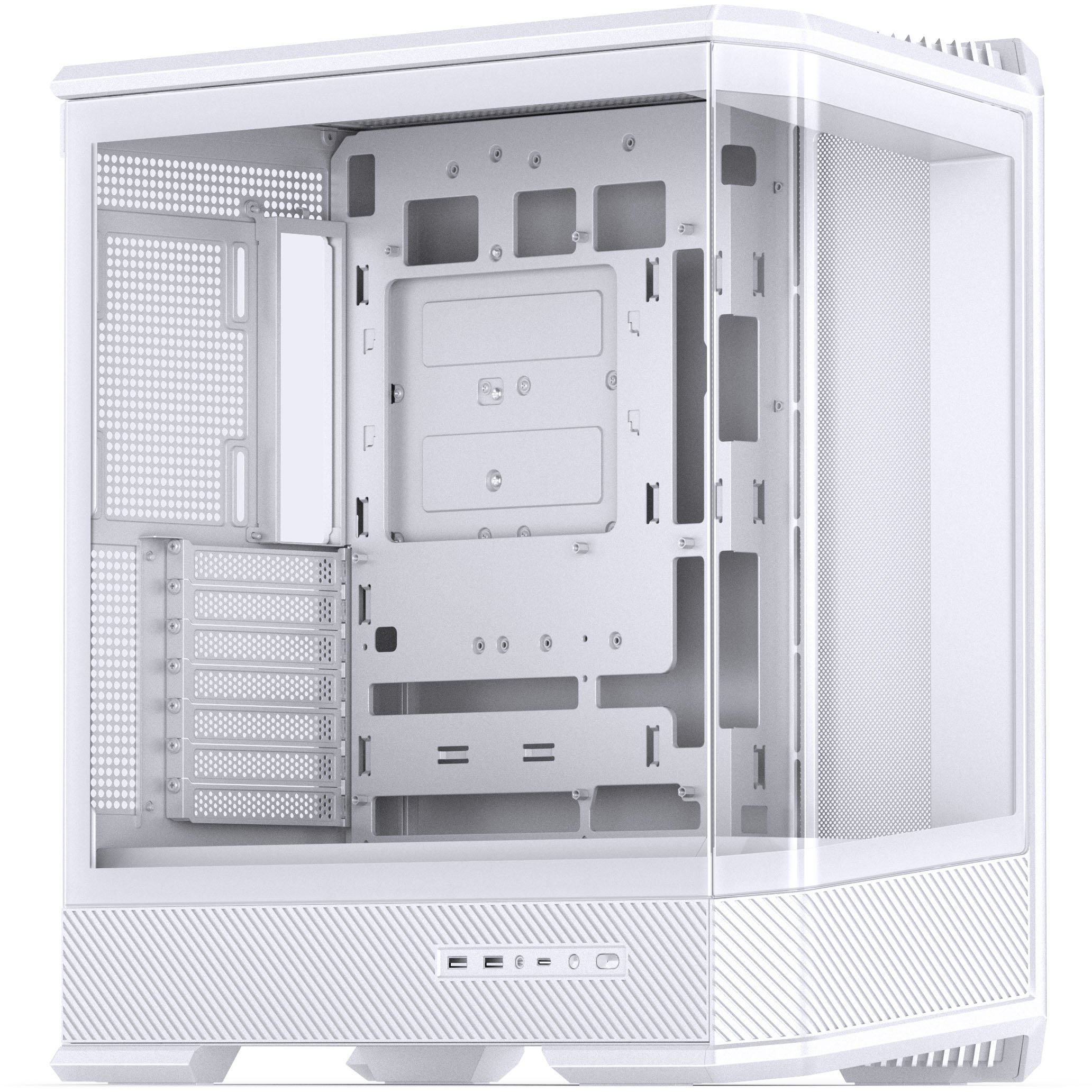 Jonsbo D400 PC-Gehuse, Midi Tower, ATX, Tempered Glass - wei