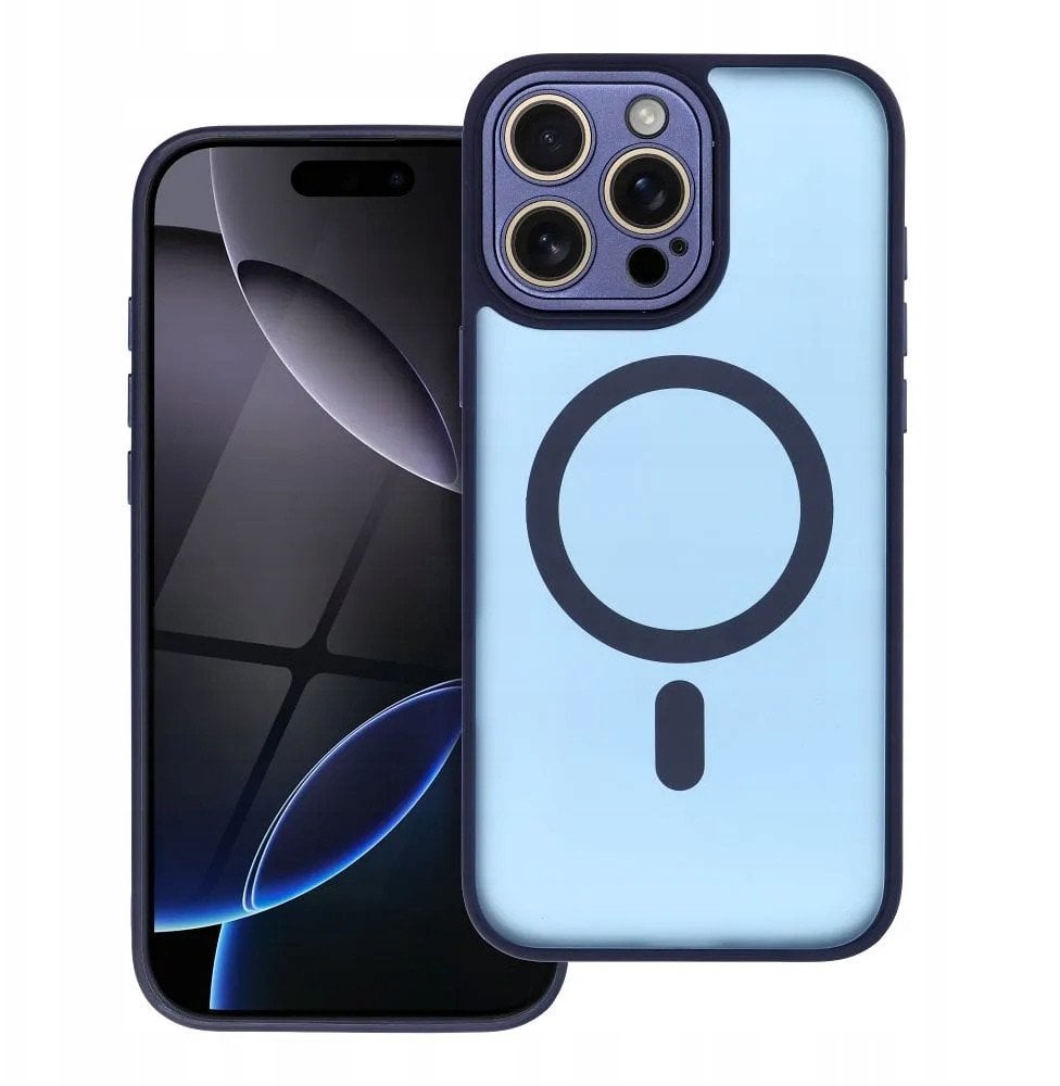 Futerał VARIETE MAG COVER kompatybilny z MagSafe do IPHONE 13 granatowy