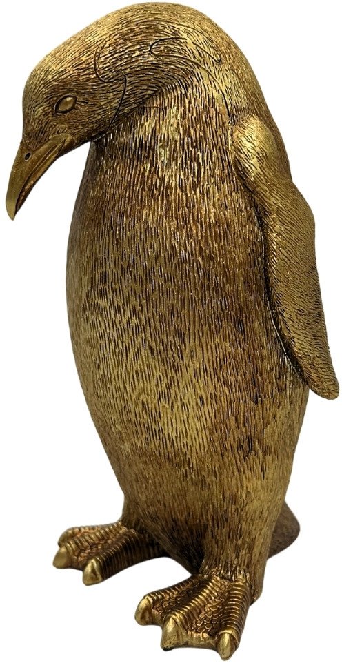 Figurka dekoracyjna Złoty Pingwin Wysokość 20,5 cm 3989FJZ