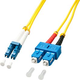 Lindy Patchcord światłowodowy LC - SC, 9/125, Singlemode, 3m (47472)