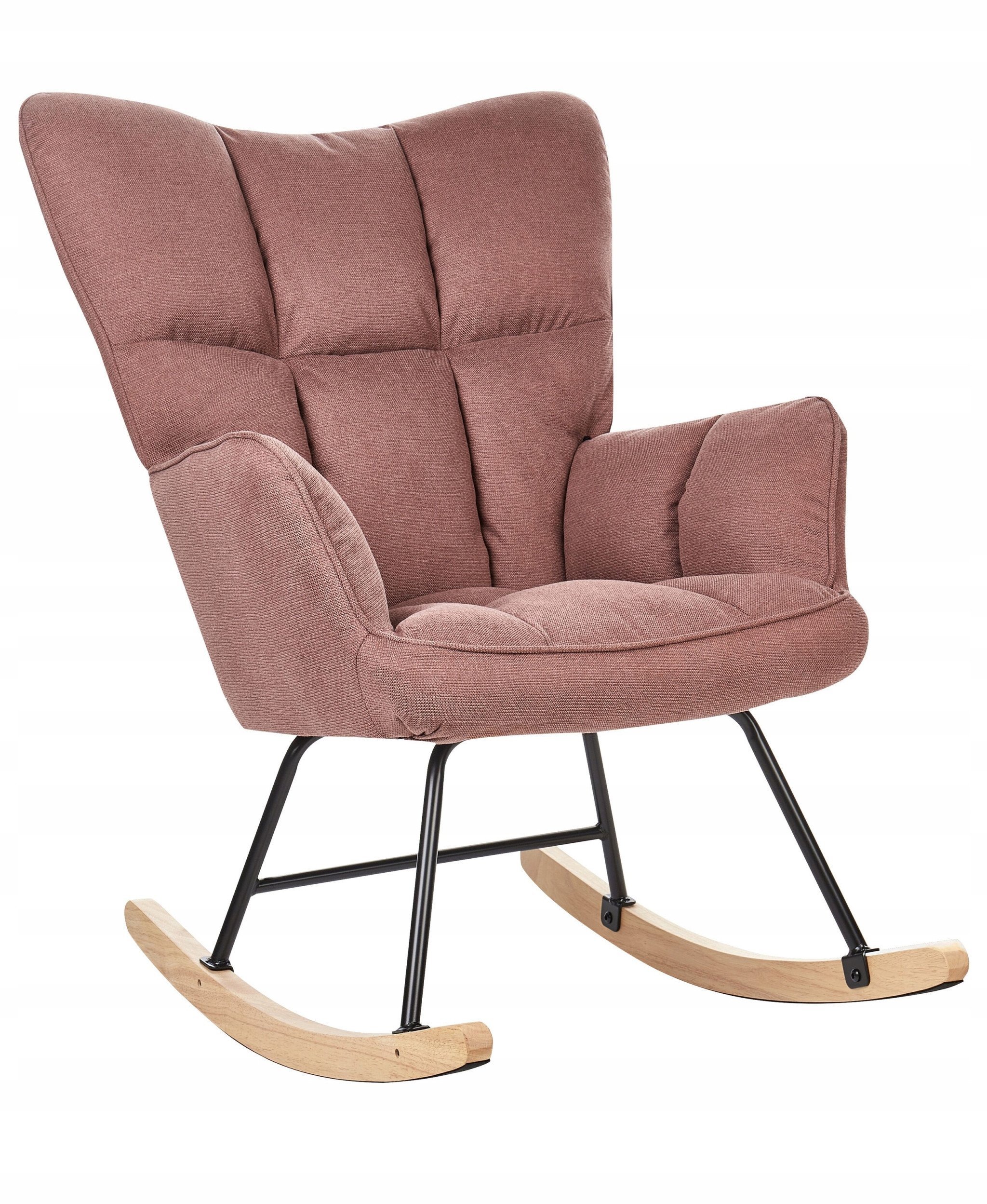 Beliani Fotel bujany OULU Różowy