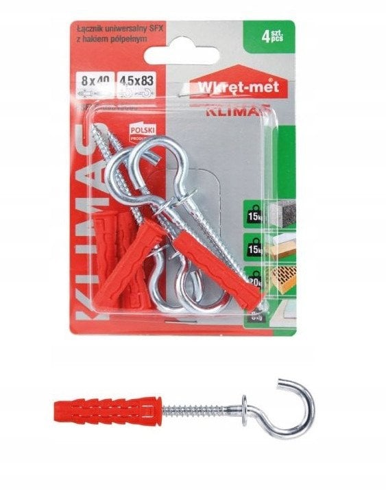 BUSHINGS WITH HOOK SFXC 8.0X40 4PCS