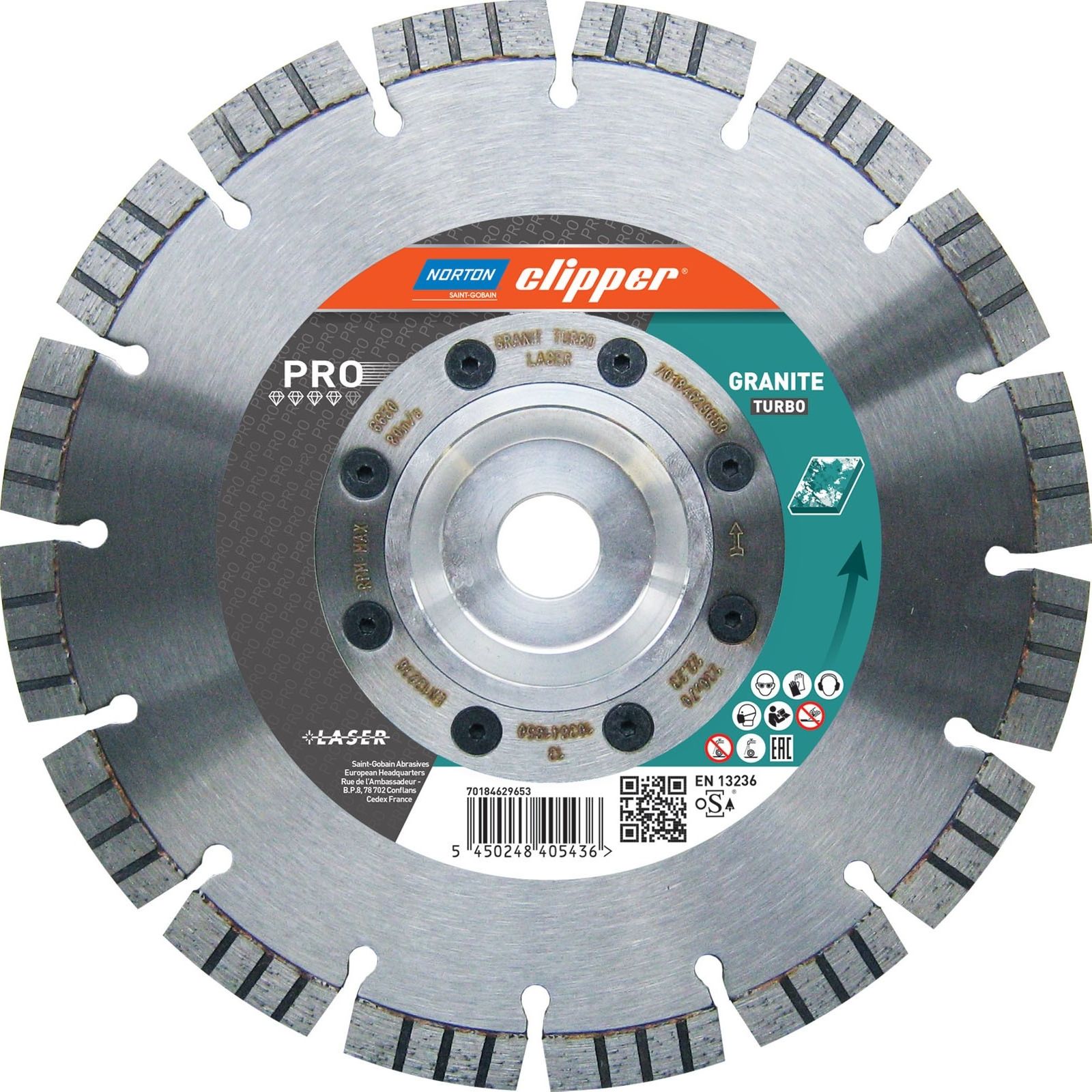 Norton Clipper Tarcza diamentowa PRO GRANITE TURBO H12 115x22.23