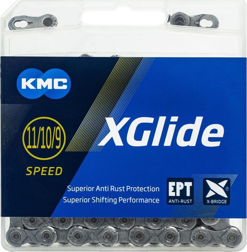 KMC Łańcuch KMC XGlide, 9/10/11-rzędowy, 126 ogniw, Quick Link, Linkglide
