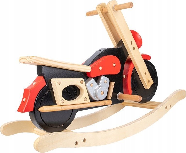 Drewniany Motocykl Bujany Retro Na Biegunach Zabawka Dzieci Prezent