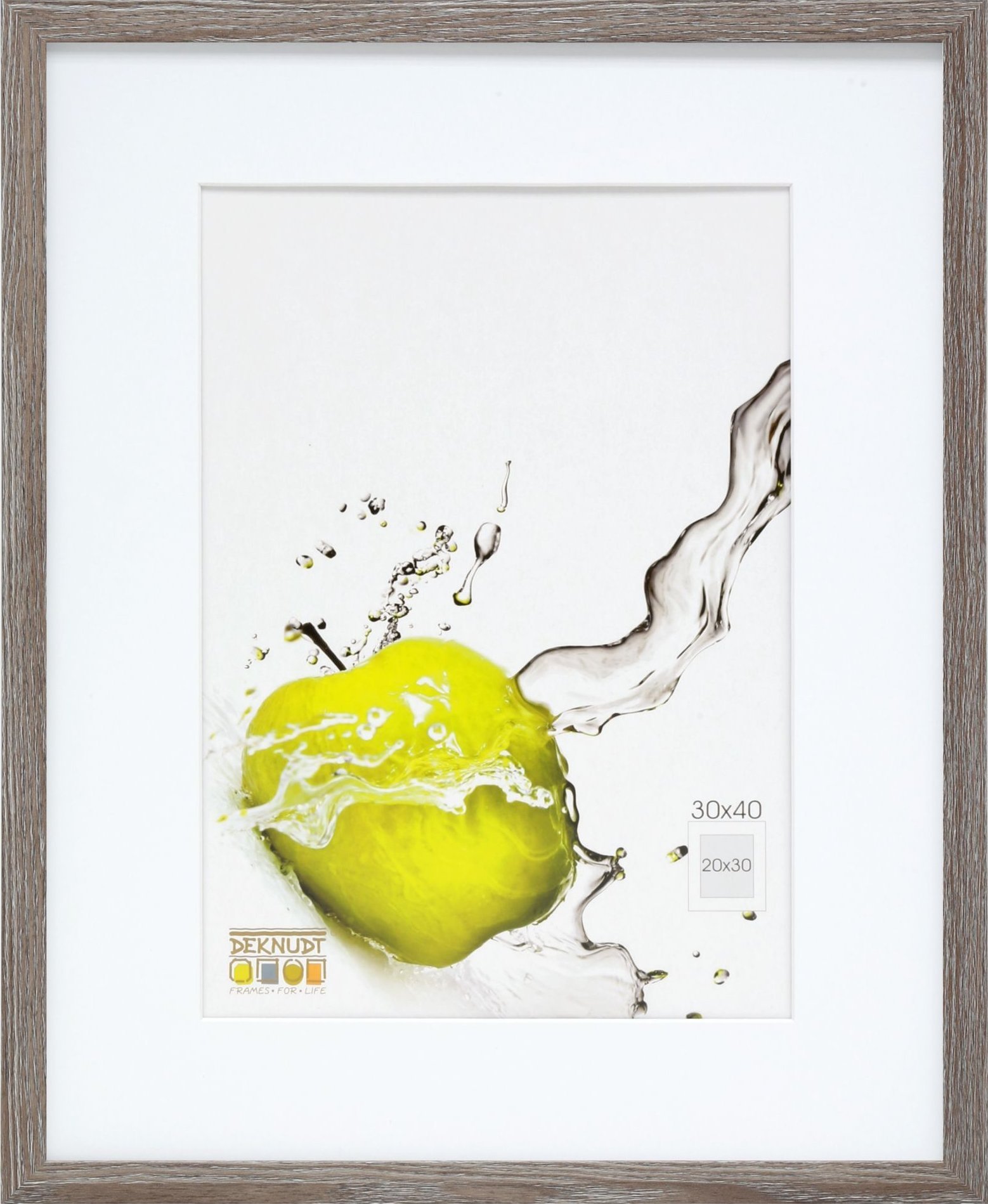 Ramka Deknudt Deknudt S66KH3 P1 30x40 Wood grey oak w. Passepartout