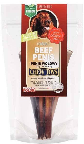 Gryzak dla psa Milord - Penis wołowy 15 cm x 3 szt.