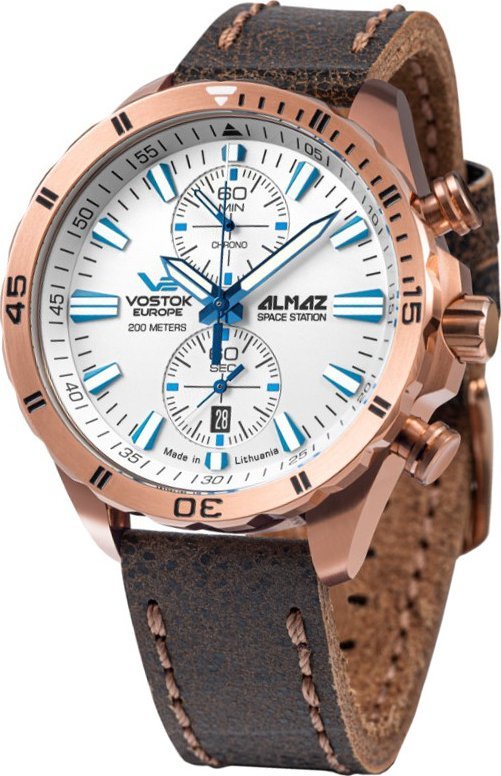 Zegarek Vostok Europe Zegarek męski Vostok Europe 6S11-320B676 brązowy