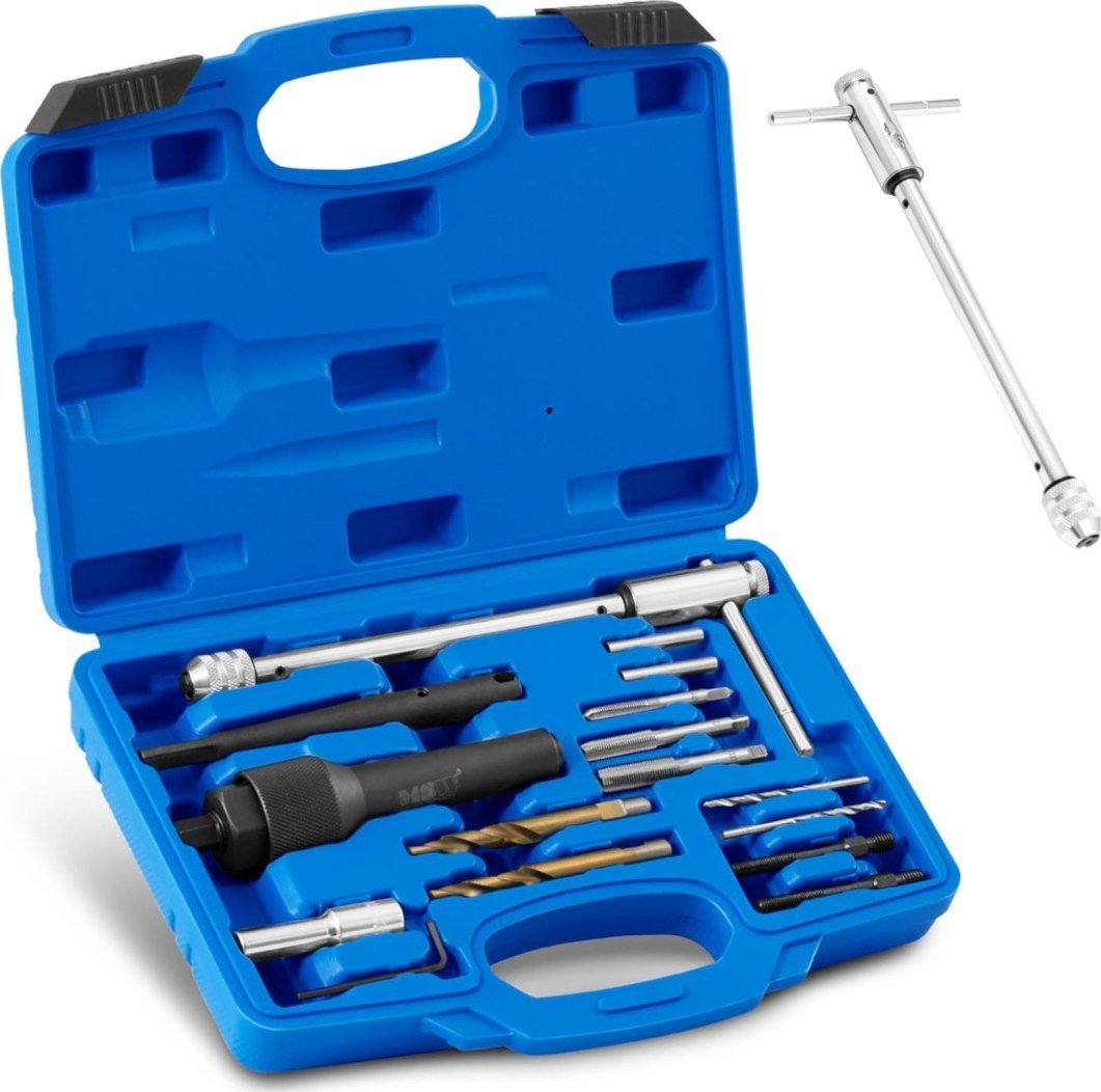 MSW Zestaw do urwanych świec żarowych i naprawy gwintów - 16 el.