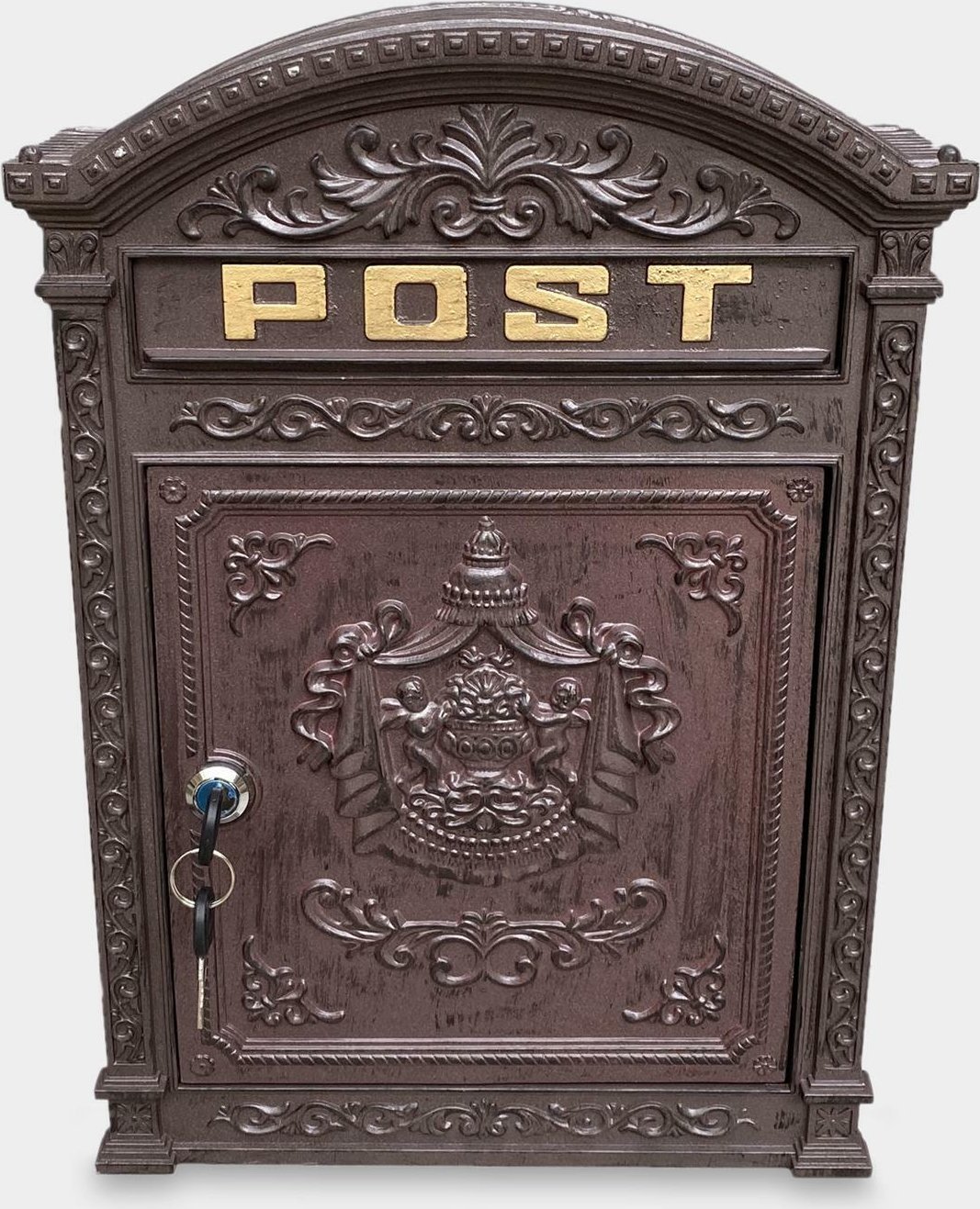 rzezbyzbrazu Rustykalna Skrzynka na Listy Brąz