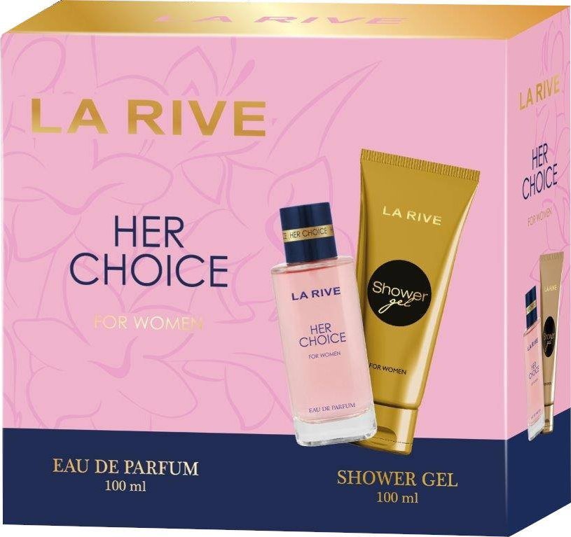 La Rive La Rive for Woman Zestaw prezentowy Her Choice (woda perfumowana 100ml+żel pod prysznic 100ml)