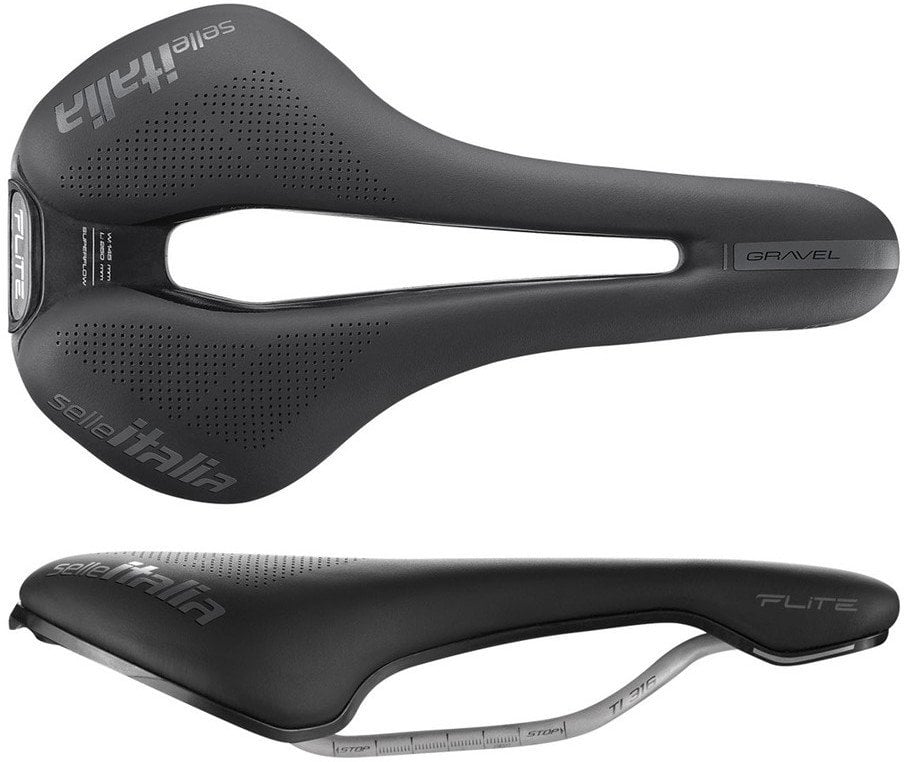 Siodło SELLE ITALIA FLITE BOOST GRAVEL TI316 SUPERFLOW L (id match L3), 232g, Czarne (NEW 2025)