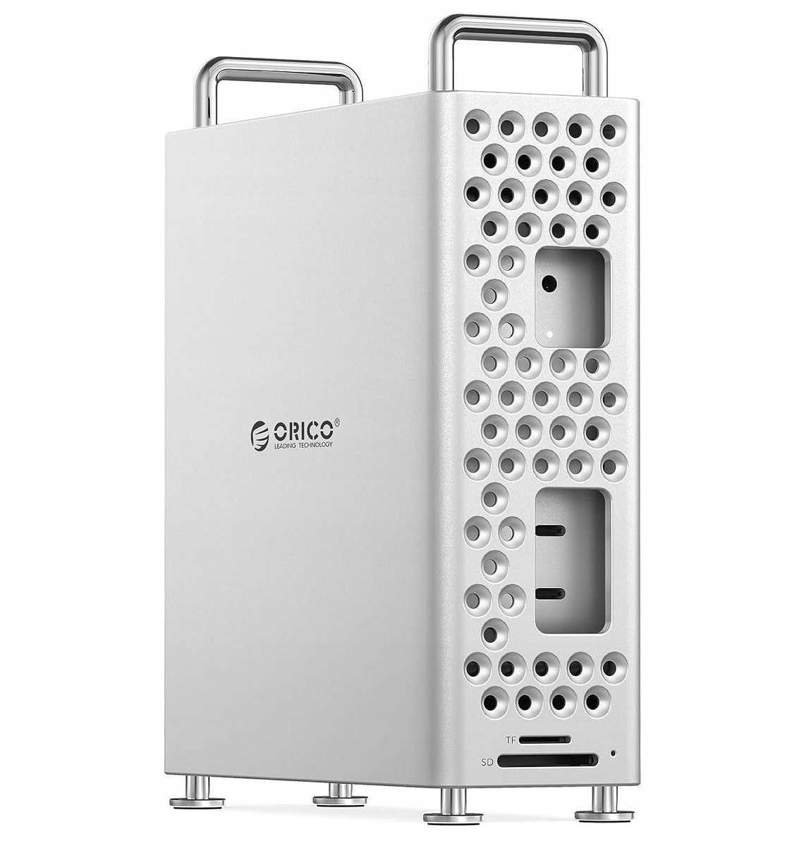 Obudowa Orico Obudowa do MacMini M4 z obudową na dysk M2, NVMe, USB-A, czytnik kart