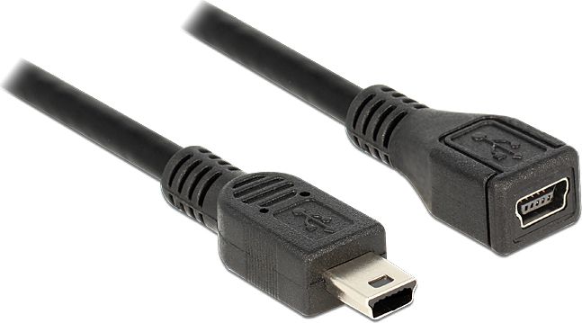 Kabel USB Delock USB-A - miniUSB 1 m Czarny (82667)
