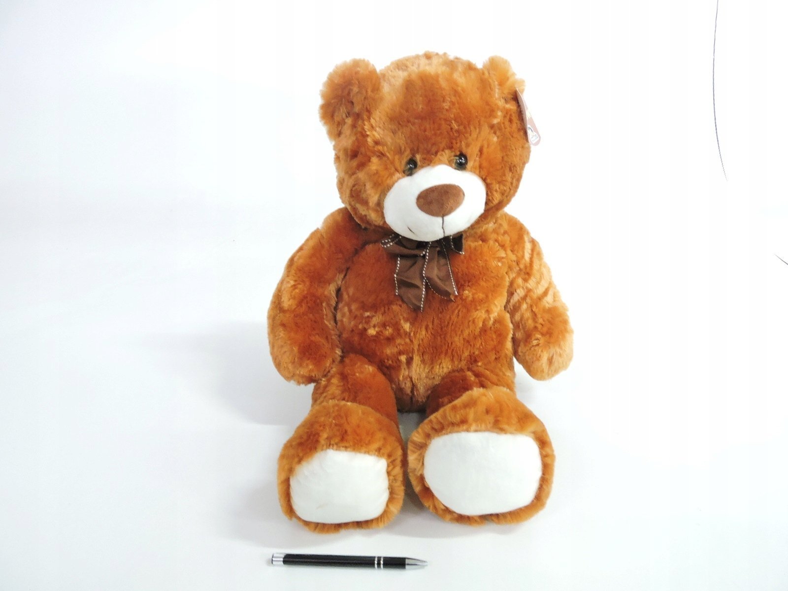 Madej Maskotka Miś pluszowy z kokardką 70 cm brązowy