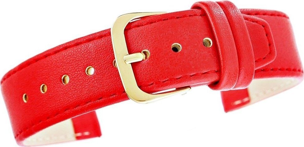 Pasek do zegarka CLASSIC - skóra 20 mm 4999-20XXL-4Z Czerwony