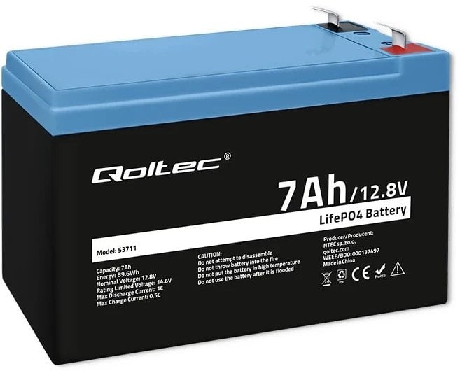 Akumuliatorius LiFePO4 12.8V, 7Ah, T2