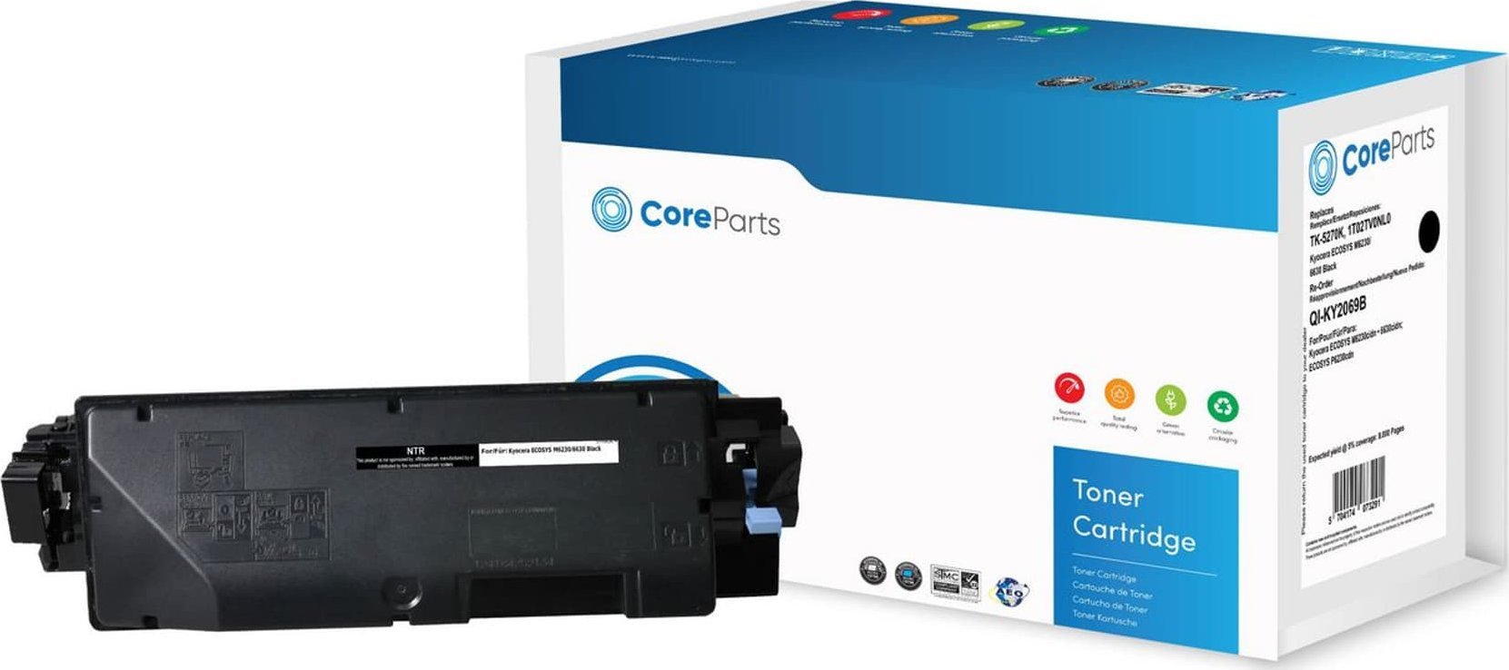 Toner CoreParts QI-KY2069B Black Zamiennik TK-5270K (QI-KY2069B)