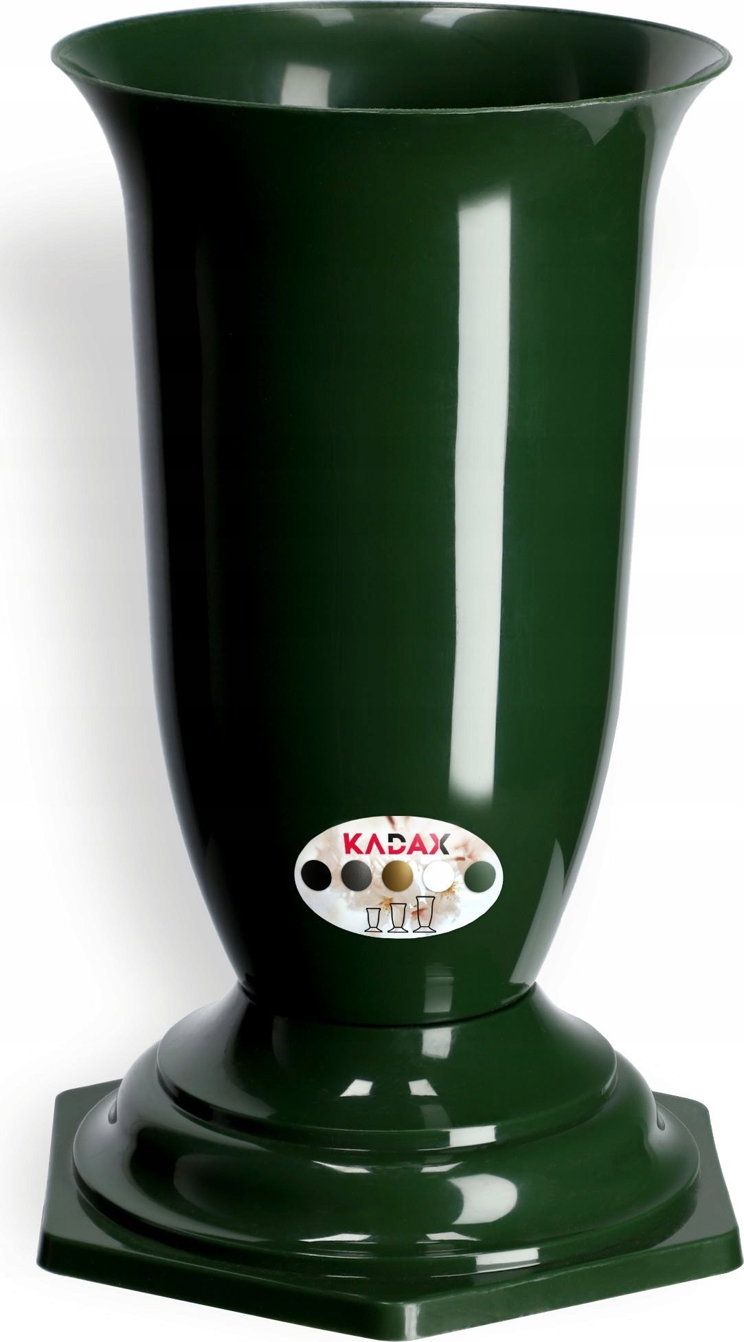 Kadax Wazon Flakon cmentarz Grób Nagrobek Zielony 23cm
