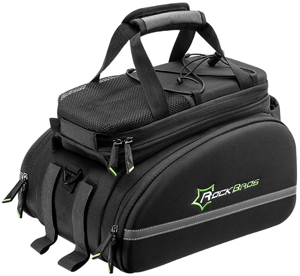 Torba rowerowa na bagażnik 35l z rozkładanymi kieszeniami A6-03BK - czarna