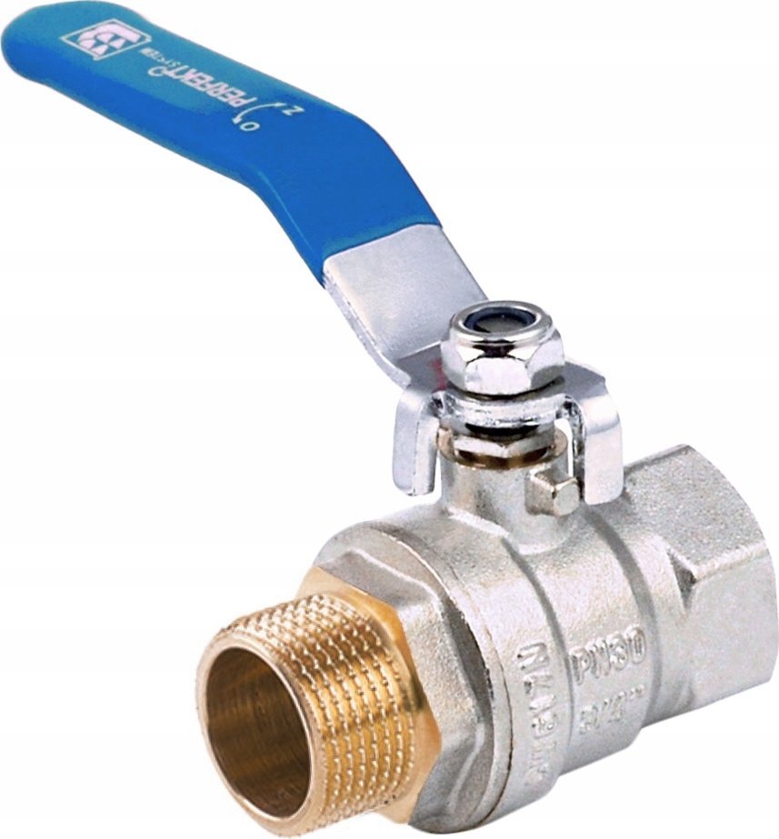 Perfexim Zawór kulowy wodny WZ DN25 rączka niebieska wzmocniony PHA-003 G1 WZ PN30 N DN25 [6/60]