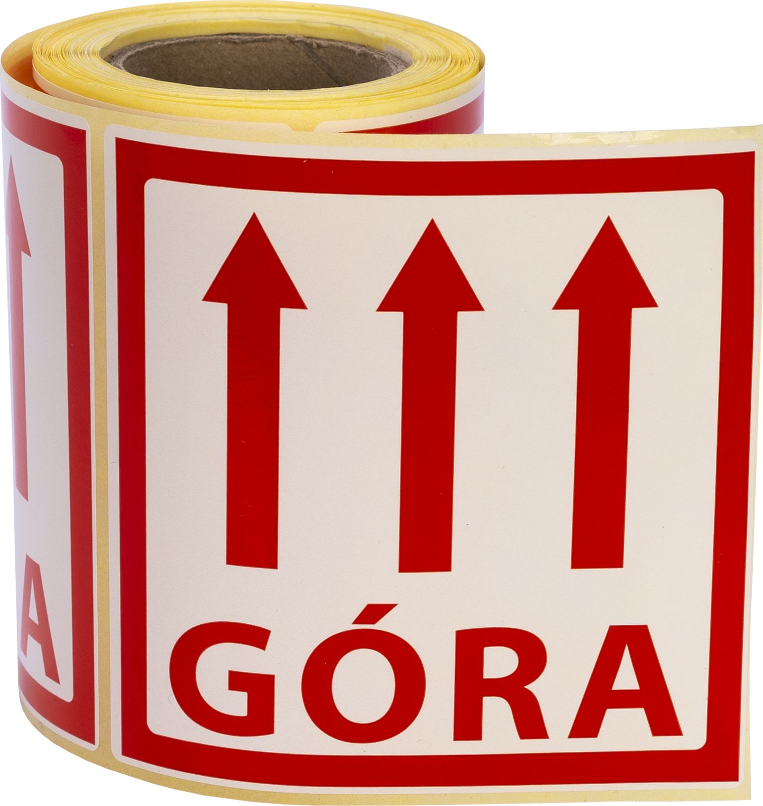 MD Labels Naklejki Etykiety Ostrzegawcze Ostrożnie Góra 100szt