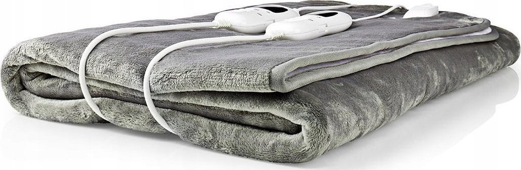 Nedis PEBL130CWT2 koc elektryczny 120 W Szary, Biały Polar, Poliester
