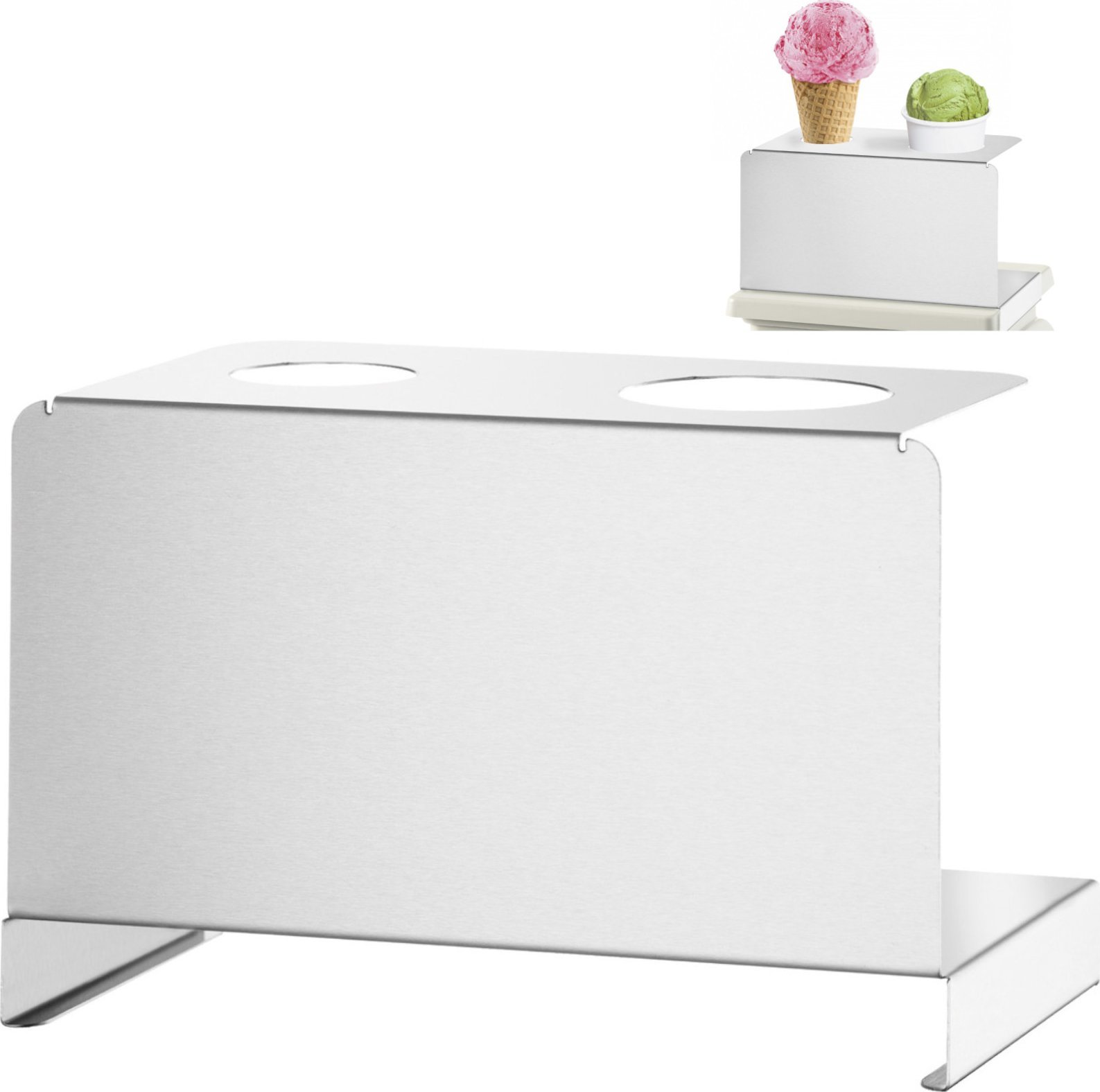 Hendi Stojak na wafle do lodów szalka do wagi 2 otwory 45 mm 65 mm - Hendi 755754 Stojak na wafle do lodów szalka do wagi 2 otwory 45 mm 65 mm - Hendi