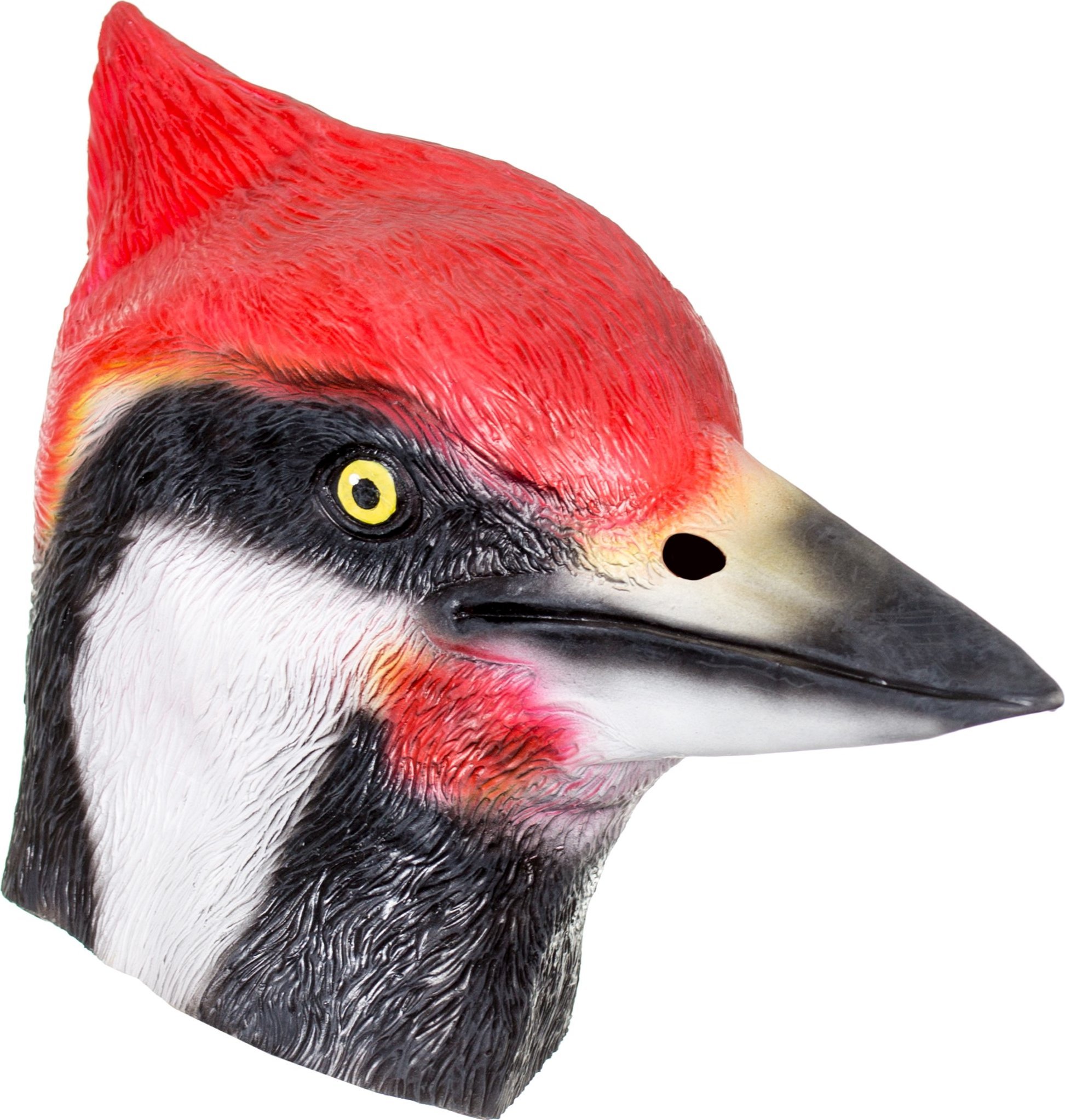 Lateksowa maska DZIĘCIOŁ głowa dzięcioła ptak