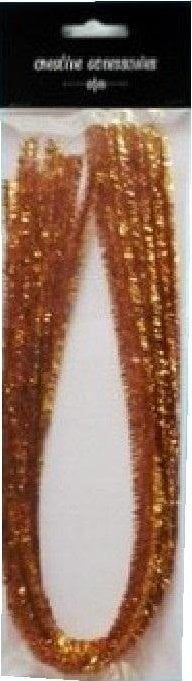 Druty chenille złote 9mmx50cm 10szt