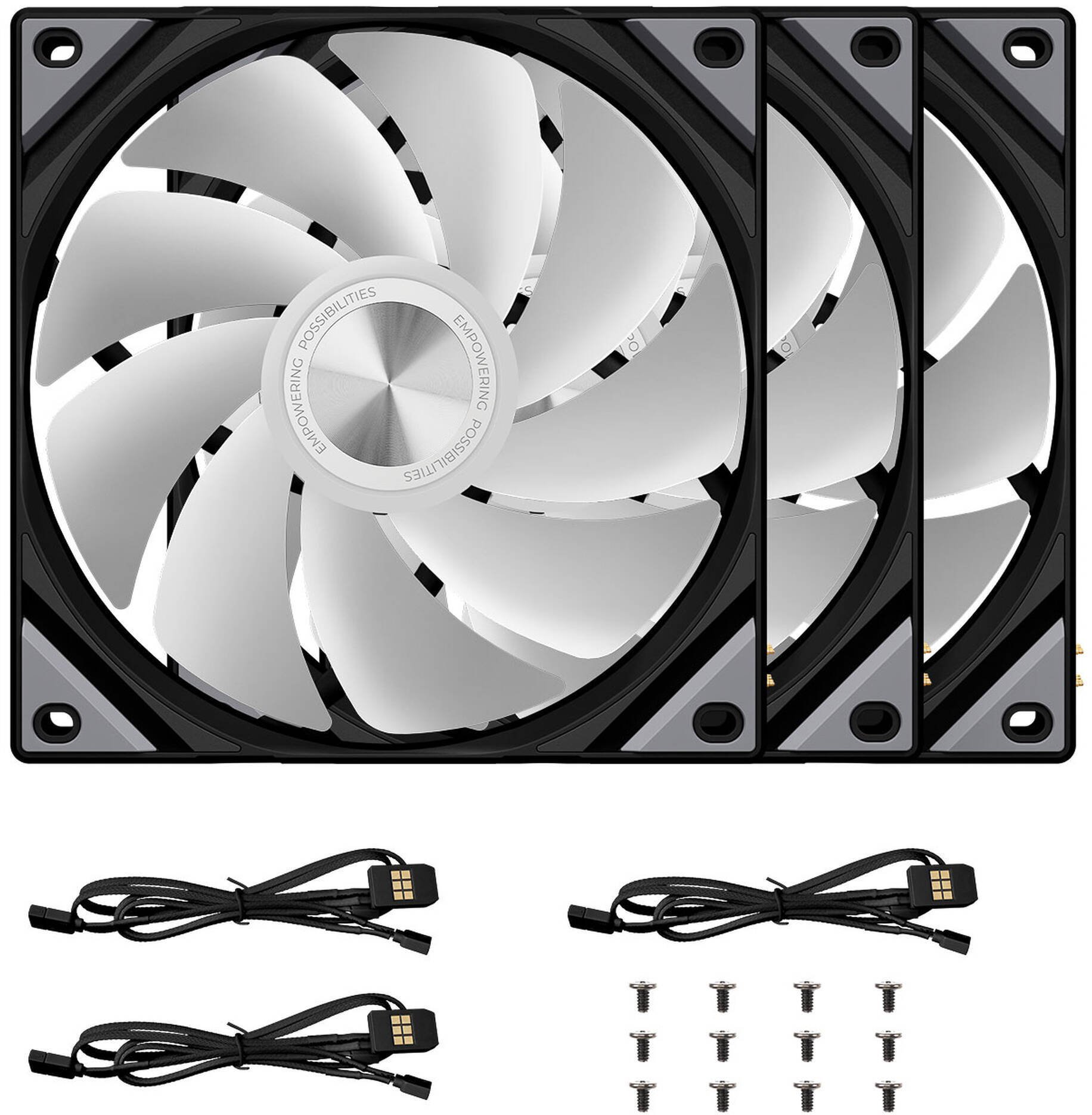 Wentylator TRYX ROTA SL ARGB Wentylator odwrócony - 3-pak, 120mm, czarny