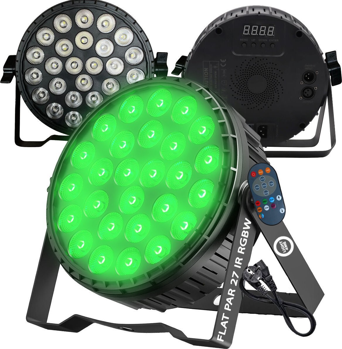 LIGHT4ME FLAT PAR 27 IR RGBW reflektor par efekt świetlny LED 27x6W RGBW LED 4w1