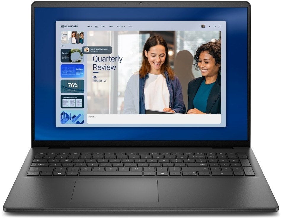 Laptop Dell Laptop 16 DC16255 W11P Ryzen 7 250|16GB|1TB|AMD Radeon|FgrPr|WLAN+BT|16.0 FHD+|Backlit Kb|3C|65W|3YPS Carbon Black (Plastic