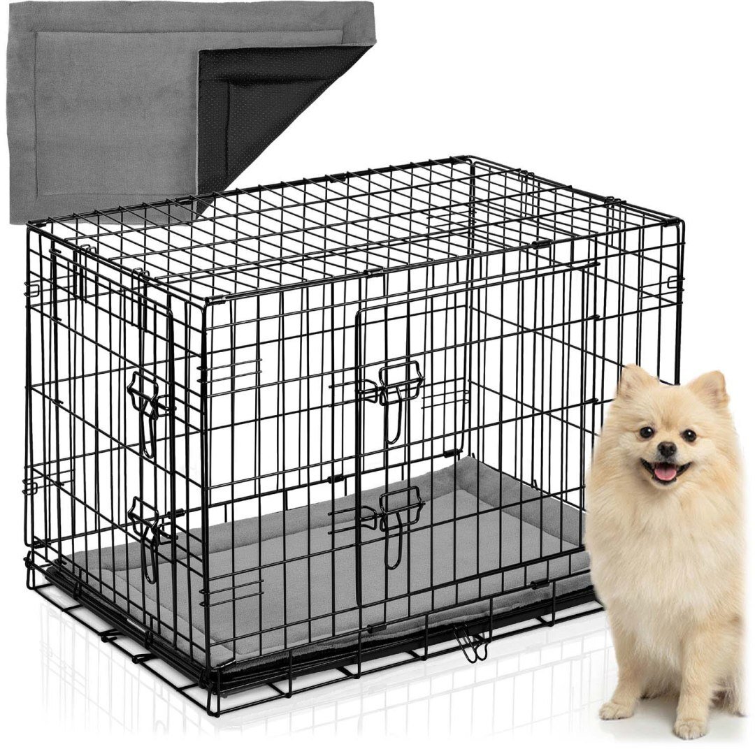 Metalowa klatka kennelowa dla psa + legowisko 75 x 45 x 54 cm PH-200 EDUKAMP