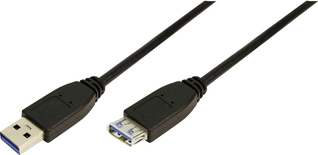 Kabel USB LogiLink USB-A - USB-A 2 m Czarny (CU0042)