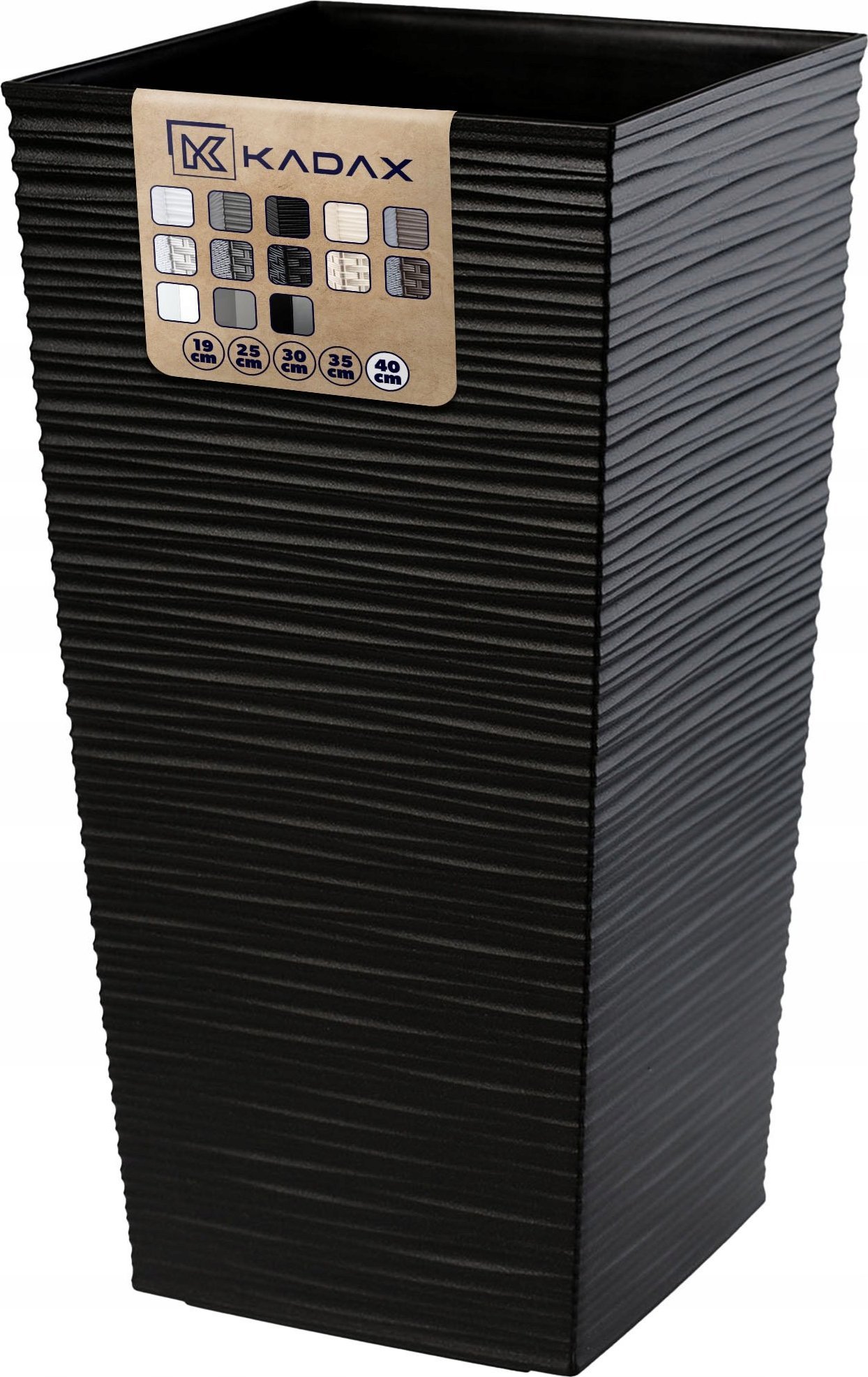 Kadax KADAX Doniczka Donica 39x75cm Wkład Czarna Dłuto