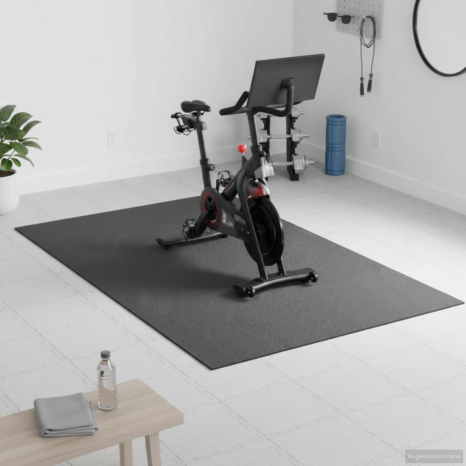 vidaXL Mata ochronna do sportu Czarny 150 x 75 x 0.6 cm PVC