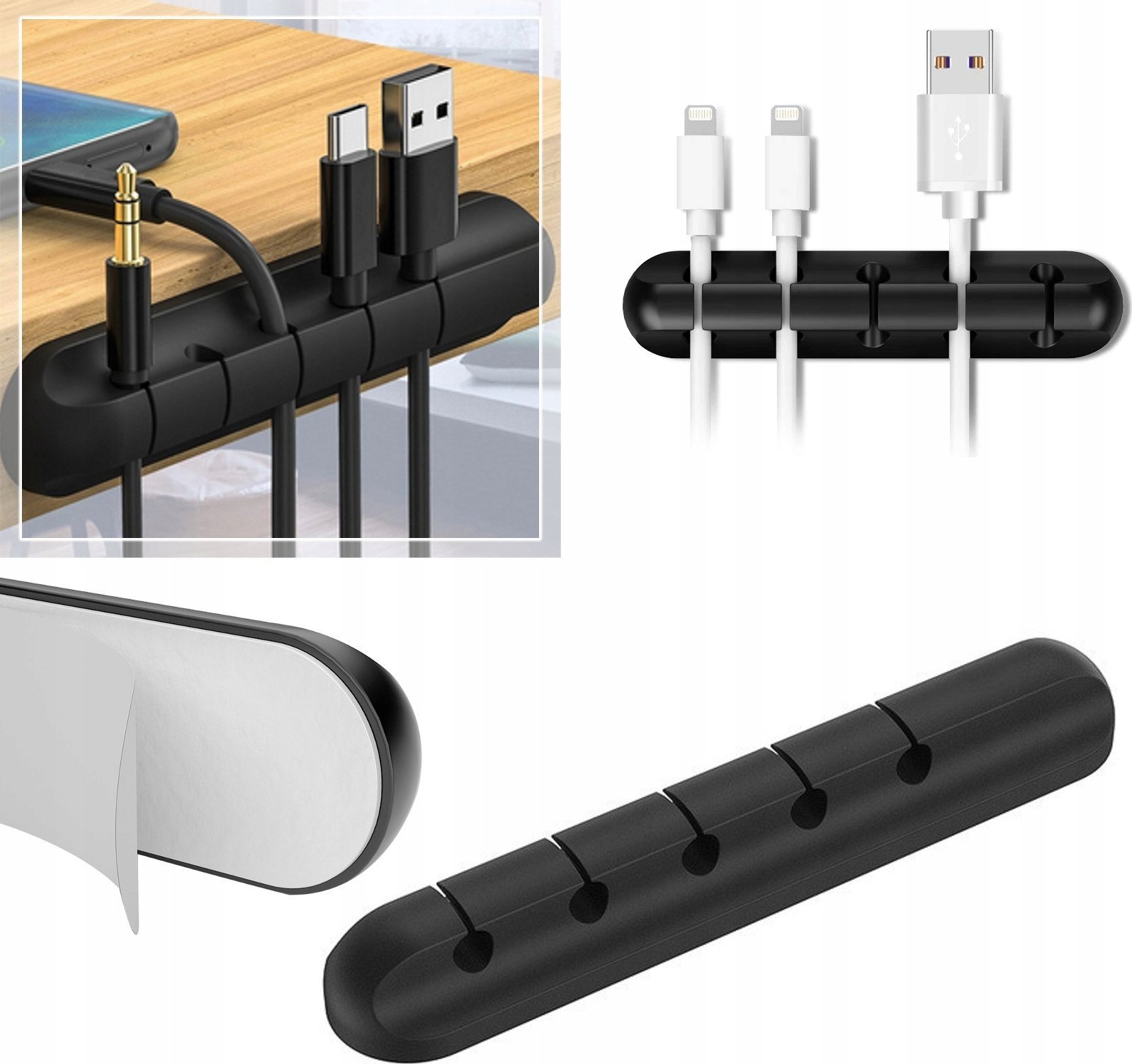 Organizer KELTIN Organizer – uchwyt do kabli i przewodów pięciomiejscowy (500)